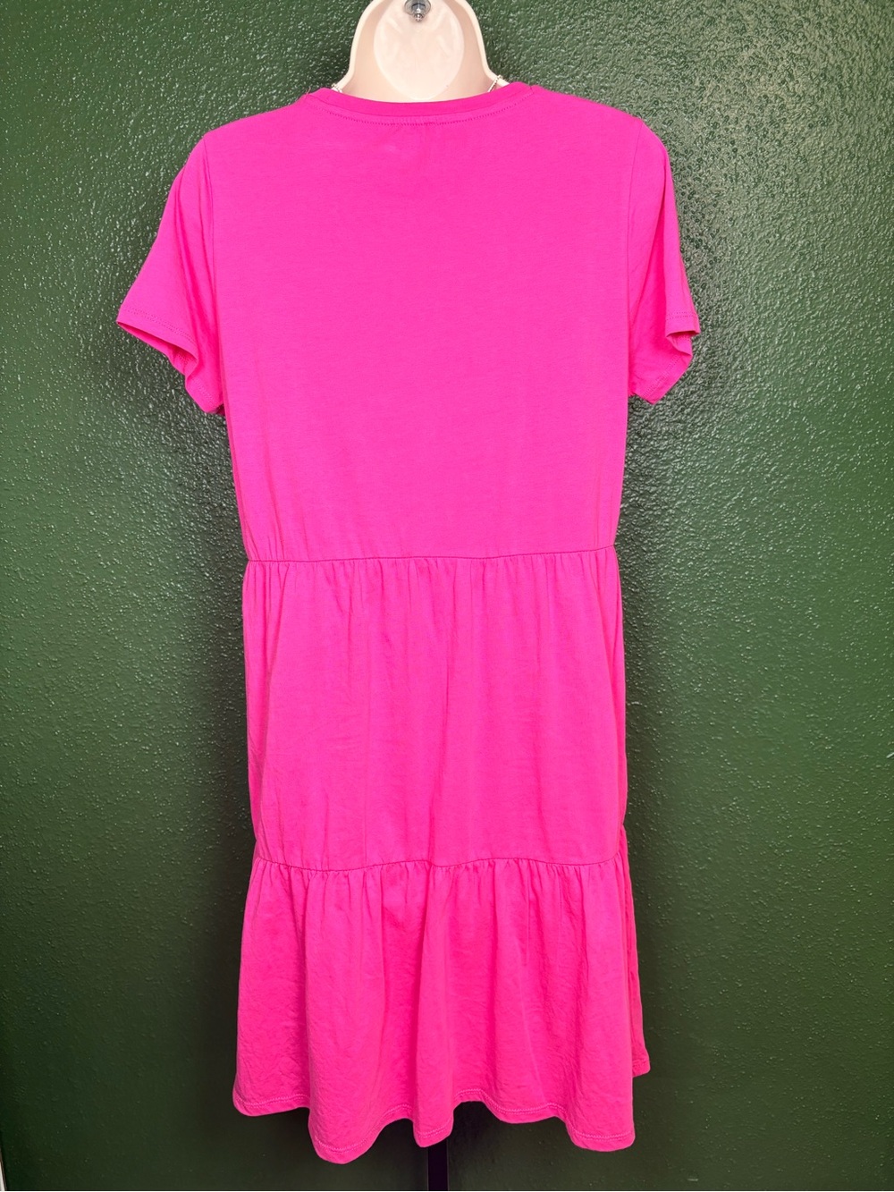 J Crew tiered ruffled t shirt dress in pink size small - Picture 3 of 5